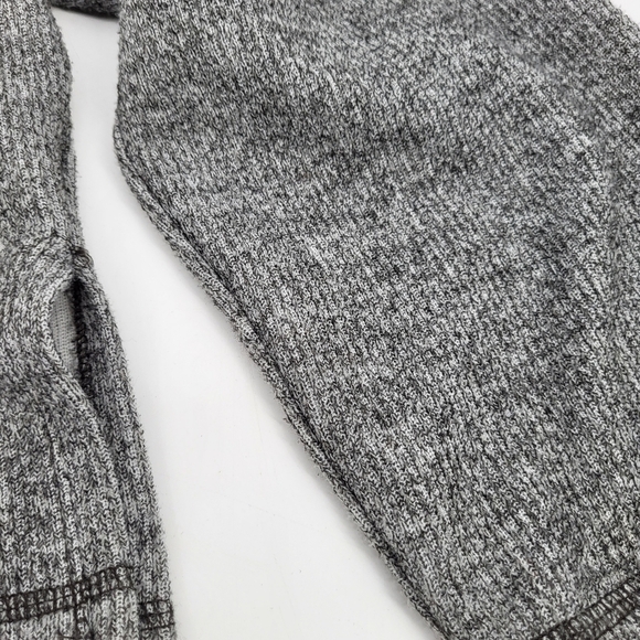Urban Outfitters Oversized Boxy Cropped Sweater Ribbed Knit Henley Button Gray L - Picture 5 of 7